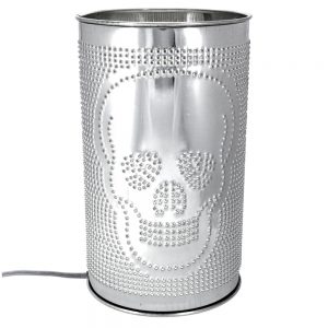 Pierced Tin Lamp-Skull
