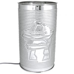 Pierced Tin Lamp-Inuksuk